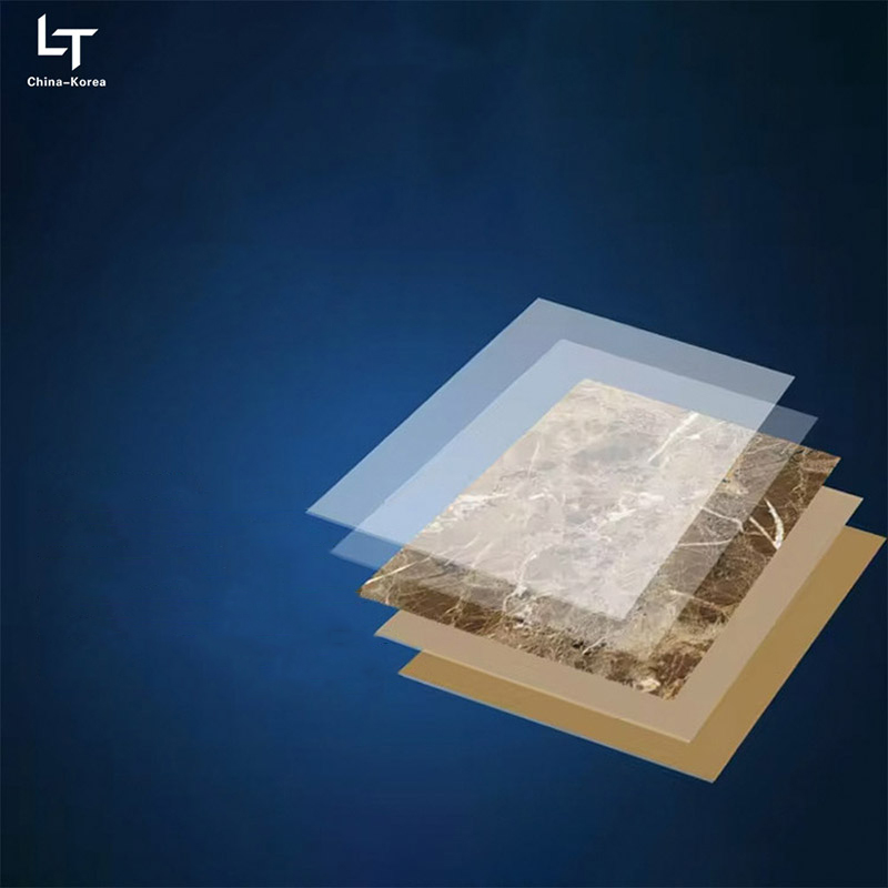 Wasserdichte 1220 × 2440 mm 3 mm starke PVC-UV-Platte für die Innenwanddekoration mit Hochglanz-Finish für Haus- und Büro-Design-Dekoration