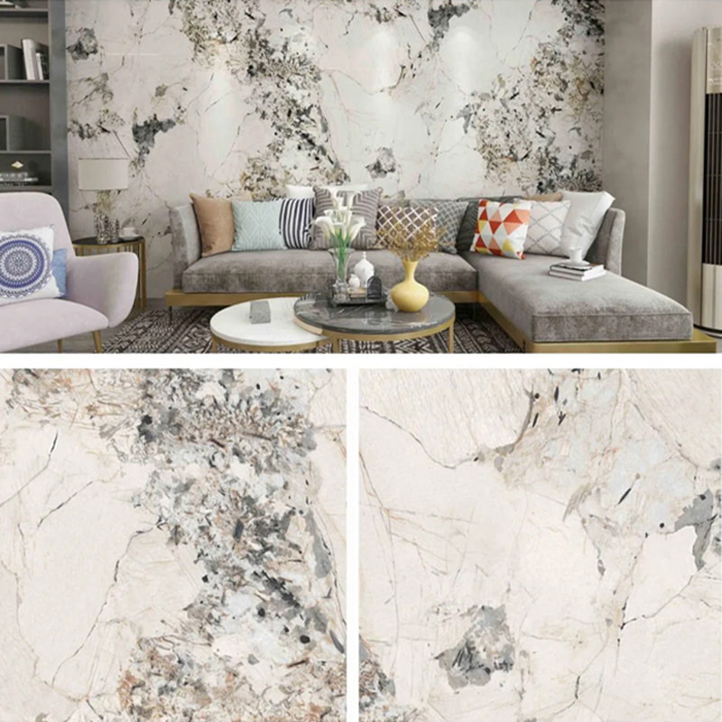 1220 mm × 2440 mm SPC-Wandpaneel, Badezimmerwandplatte, wasserdicht und flammhemmend, umweltfreundlich, UV-dekorative Innenpaneele