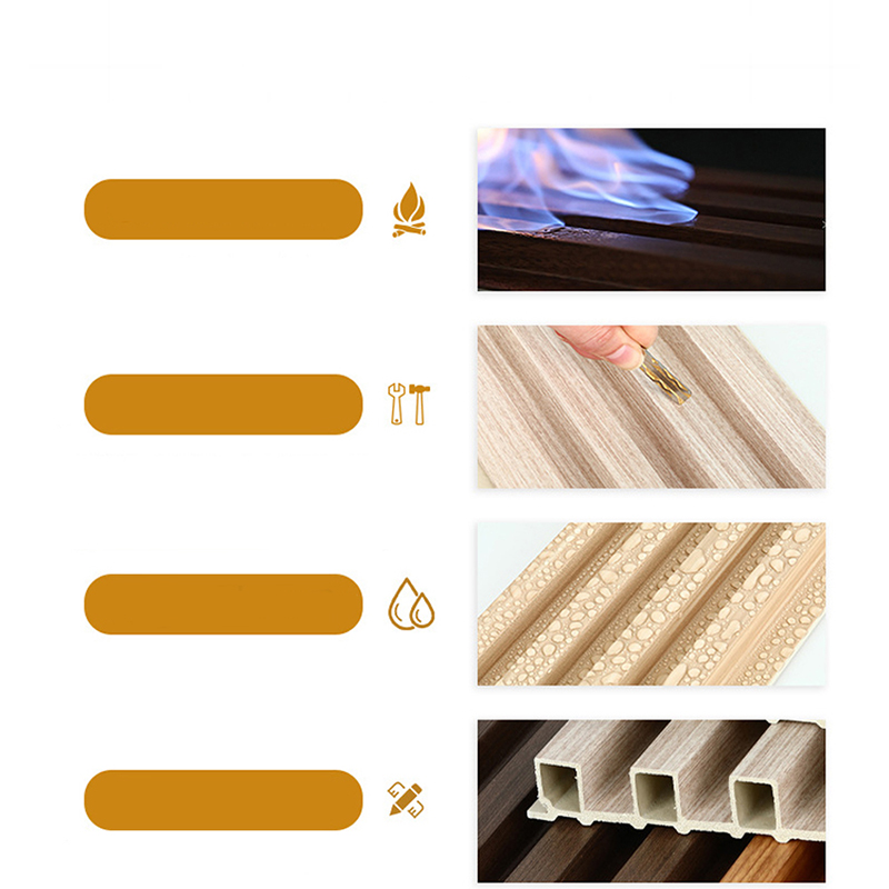 WPC-Wandpaneel für den Innenbereich, Holz-Kunststoff-Verbundwandverkleidung, wasserdicht, schalldicht und feuerfest, für den Einsatz im Fitnessstudio, Heimdekoration