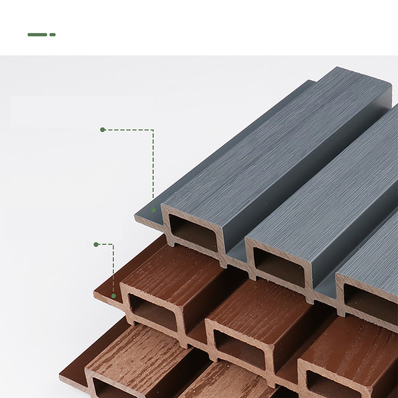 Wasserbeständiges, geriffeltes Wandpaneel aus PVC und WPC mit rutschfester, gebürsteter Gitter-Außenlattenwand für Außen- und Badezimmerfassaden