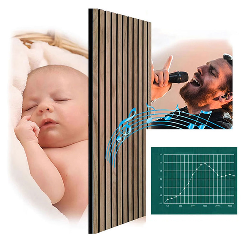 Moderne WPC-Akustikwandpaneele für den Innenbereich, dekoratives ineinandergreifendes Design, schalldicht, feuerfest, schallabsorbierende Außengitterqualität