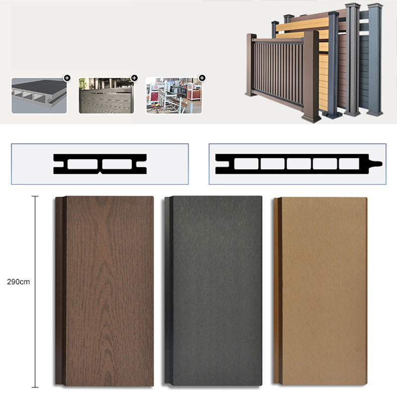 Koextrudierter dekorativer Zaunschutz, wetterfest, Sichtschutz aus WPC-Verbund, Gartenzaun, sonnenbeständig, verschleißfest, anti-Termiten, einfach zu installieren
