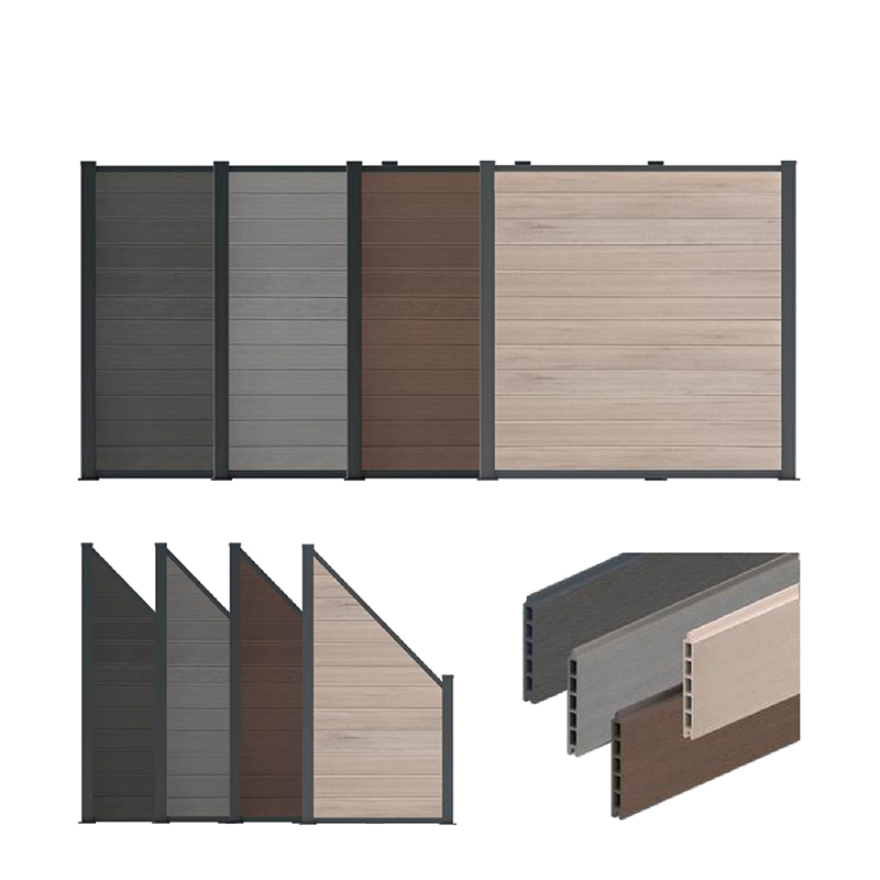 Holz-Kunststoff-Verbundwerkstoff-WPC-Zaun, Hausgarten-Innenhof-Zaunplatten, besser als Vinyl-PVC-Zaun, wasserdichter Sichtschutz für den Außenbereich, HDPE