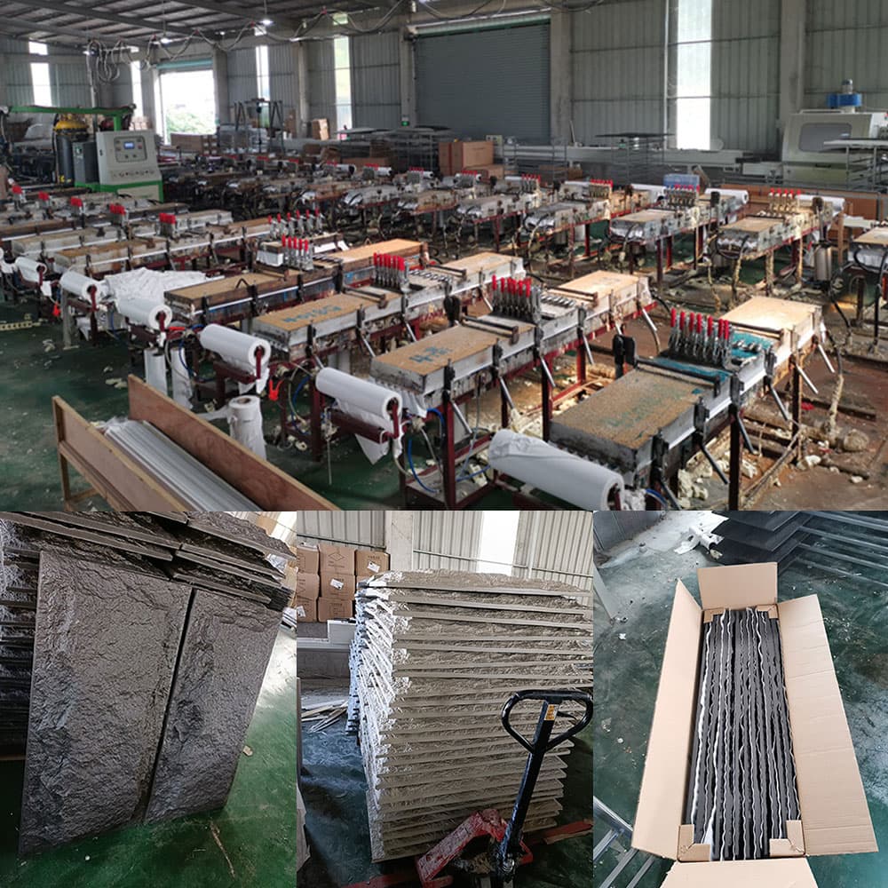 60*30cm dekoratives Furnier-Blatt-Dekor-Faux-Polyurethan-Pu-Stein-Wandpaneel-künstliches Stonee für Haus