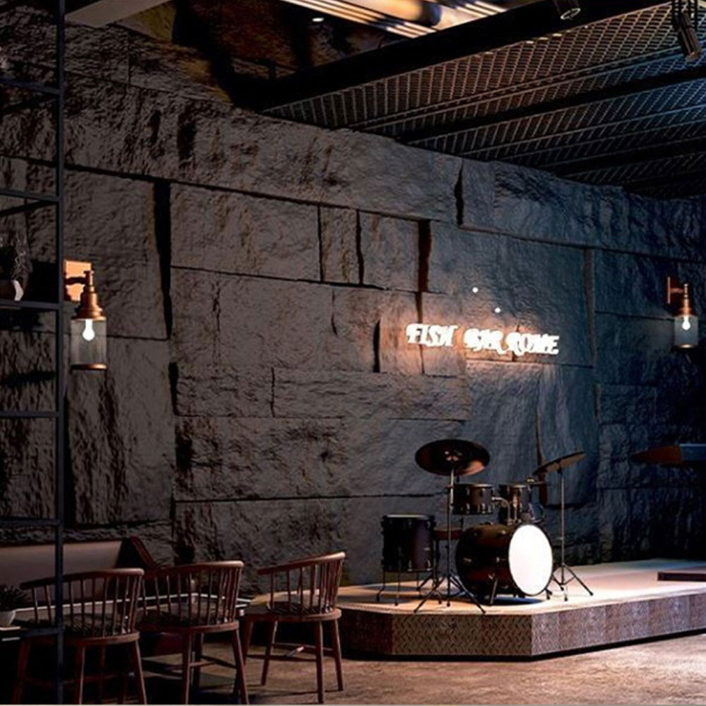 60*30cm dekoratives Furnier-Blatt-Dekor-Faux-Polyurethan-Pu-Stein-Wandpaneel-künstliches Stonee für Haus