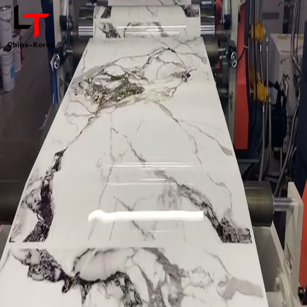 Metallischer Marmor, goldene PVC-Folie, Wärmeübertragung, Dekorfolie, Heißprägerolle für Vakuumpressfolienhersteller, Goldlaminierung