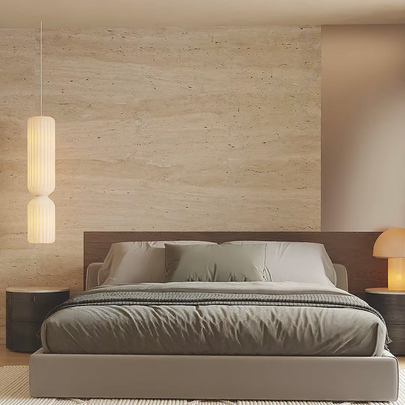 Feuerfestes Fliesenfurnier-Imitat-Innenraum, biegbare weiche Wandverkleidung, Travertin, künstliche, flexible Wandpaneele aus weichem Stein