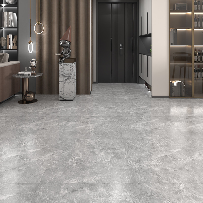 Weißer und schwarzer Marmor mit Holzmaserung, starrer Kern, Interlock-Klickverschluss, Vinyl-Dielenboden, Piso-PVC-Innenboden, Klick-Piso-SPC-Bodenbelag