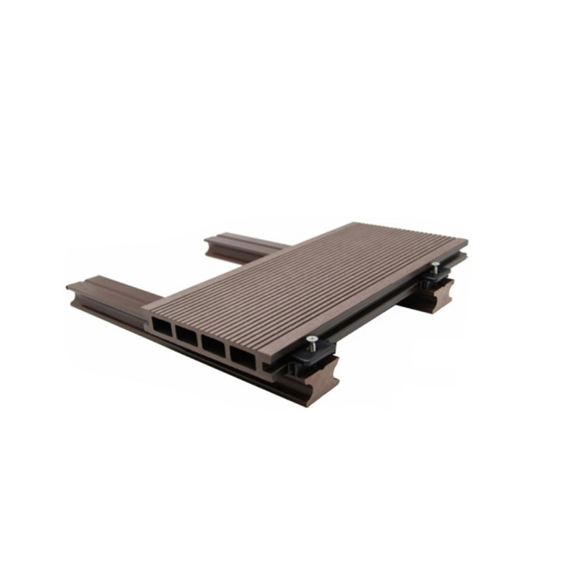 Zum Aufstecken auf den DIY-Boden im Freien, wasserdichter WPC-Terrassen-Verbundbodenbelag, ineinandergreifende Terrassenfliesenbretter